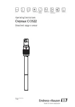 Endress+Hauser Oxymax COS22 Series Operating Instructions Manual предпросмотр