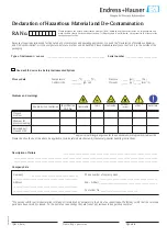 Предварительный просмотр 35 страницы Endress+Hauser Oxymax COS22 Series Operating Instructions Manual