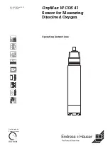 Предварительный просмотр 1 страницы Endress+Hauser OxyMax W COS 31 Operating Instructions Manual