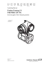 Предварительный просмотр 1 страницы Endress+Hauser PROFI BUS Proline Promag 53 PROFIBUS DP Operating Manual