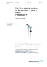 Endress+Hauser PROFIBUS PA Levelflex FMP51 Brief Operating Instructions preview