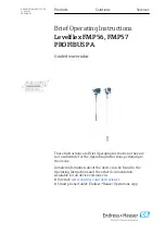 Предварительный просмотр 1 страницы Endress+Hauser PROFIBUS PA Levelflex FMP56 Operating Instructions Manual