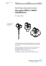 Endress+Hauser PROFIBUS PA Micropilot FMR53 Brief Operating Instructions preview