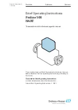 Endress+Hauser Proline 500 HART Brief Operating Instructions preview