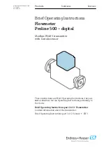 Предварительный просмотр 1 страницы Endress+Hauser Proline 500 Brief Operating Instructions