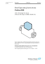 Endress+Hauser Proline 800 Brief Operating Instructions предпросмотр