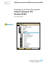 Предварительный просмотр 1 страницы Endress+Hauser Proline Cubemass 300 Description Of Device Parameters