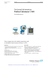 Endress+Hauser Proline Cubemass C 500 Technical Information preview
