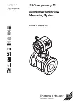 Предварительный просмотр 1 страницы Endress+Hauser Proline Promag 10 Operating Instructions Manual