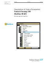 Endress+Hauser Proline Promag 300 Description Of Device Parameters предпросмотр