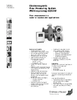 Предварительный просмотр 1 страницы Endress+Hauser PROline promag 50 w Technical Information