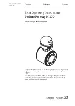 Предварительный просмотр 1 страницы Endress+Hauser Proline Promag H 100 EtherNet/IP Brief Operating Instructions