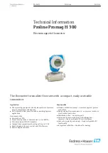 Endress+Hauser Proline Promag H 300 Technical Information предпросмотр