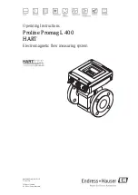 Предварительный просмотр 1 страницы Endress+Hauser Proline Promag L 400 HART Operating Instructions Manual