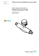 Endress+Hauser Proline Promass E 100 Operating Instructions Manual предпросмотр