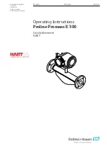 Endress+Hauser Proline Promass E 300 HART Operating Instructions Manual предпросмотр