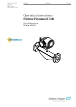 Предварительный просмотр 1 страницы Endress+Hauser Proline Promass E 300 Operating Instructions Manual