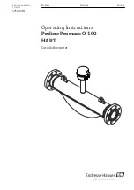 Endress+Hauser Proline Promass O 100HART Operating Instructions Manual предпросмотр