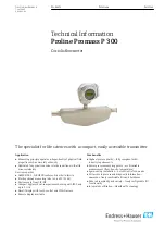 Endress+Hauser Proline Promass P 300 Manual предпросмотр