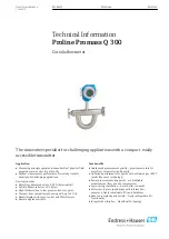 Endress+Hauser Proline Promass Q 300 Manual предпросмотр