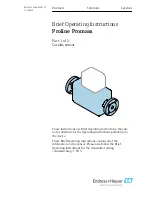 Endress+Hauser Proline Promass series Brief Operating Instructions предпросмотр