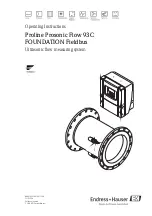 Предварительный просмотр 1 страницы Endress+Hauser Proline Prosonic Flow
93C Operating Instructions Manual