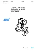 Endress+Hauser Proline Prowirl F 200 Operating Instructions Manual предпросмотр