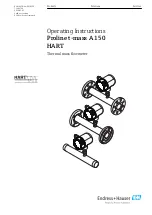 Endress+Hauser Proline t-mass A 150 Operating Instructions Manual предпросмотр