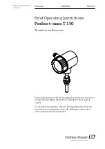 Endress+Hauser Proline t-mass T 150 Brief Operating Instructions предпросмотр