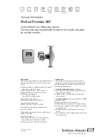 Предварительный просмотр 1 страницы Endress+Hauser Promass 84F Technical Information