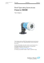 Предварительный просмотр 1 страницы Endress+Hauser Proservo NMS80 Brief Operating Instructions