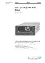 Endress+Hauser ria45 Brief Operating Instructions preview