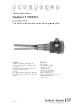 Endress+Hauser Soliphant T FTM260 Technical Information предпросмотр