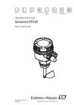 Endress+Hauser Soliswitch FTE20 Operating Instructions Manual preview