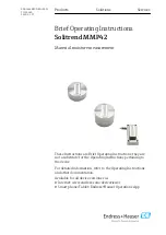 Предварительный просмотр 1 страницы Endress+Hauser Solitrend MMP42 Brief Operating Instructions