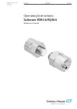 Preview for 1 page of Endress+Hauser Soliwave FDR16 Operating Instructions Manual