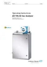 Предварительный просмотр 1 страницы Endress+Hauser SpectraSensors J22 TDLAS Operating Instructions Manual