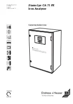 Предварительный просмотр 1 страницы Endress+Hauser StamoLys CA 71 FE Operating Instructions Manual