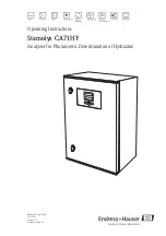 Endress+Hauser StamoLys CA 71 HY Operating Instructions Manual предпросмотр