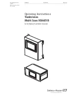 Endress+Hauser Tankvision Multi Scan NXA83B Operating Instructions Manual предпросмотр