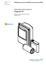 Preview for 1 page of Endress+Hauser Teqwave H Operating Instructions Manual