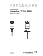 Предварительный просмотр 1 страницы Endress+Hauser Thermophant T TTR31 Operating Manual