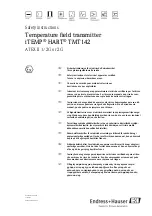 Endress+Hauser tmt142 Safety Instructions предпросмотр