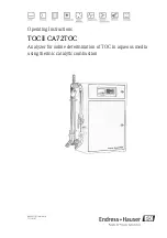 Предварительный просмотр 1 страницы Endress+Hauser TOCII CA72TOC Operating Instructions Manual