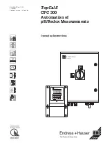 Endress+Hauser TopCal S CPC 300 Operating Instructions Manual preview