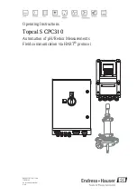 Предварительный просмотр 1 страницы Endress+Hauser Topcal S CPC310 Operating Instructions Manual