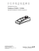 Endress+Hauser Turbimax CUE25 Operating Instructions Manual предпросмотр