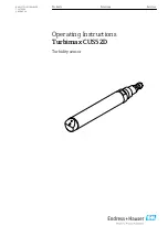 Предварительный просмотр 1 страницы Endress+Hauser Turbimax CUS52D Operating Instructions Manual