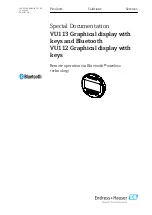 Endress+Hauser VU112 Special Documentation preview