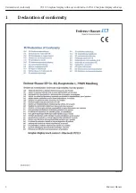 Предварительный просмотр 2 страницы Endress+Hauser VU112 Special Documentation